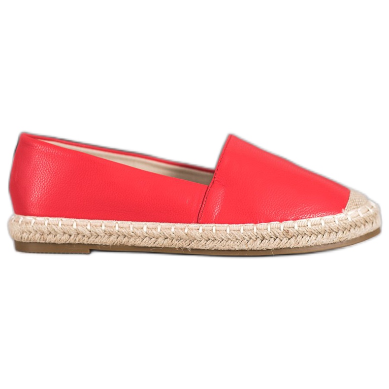 SHELOVET Espadrillas leggere in ecopelle rosso