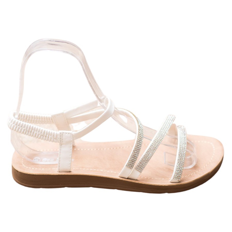 Sea Elves Eleganti sandali slip-on bianca