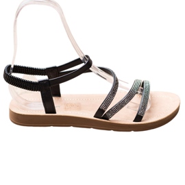 Sea Elves Eleganti sandali slip-on nero