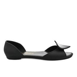 Ballerine in gomma melissa nere con cuore KM121-8 nero