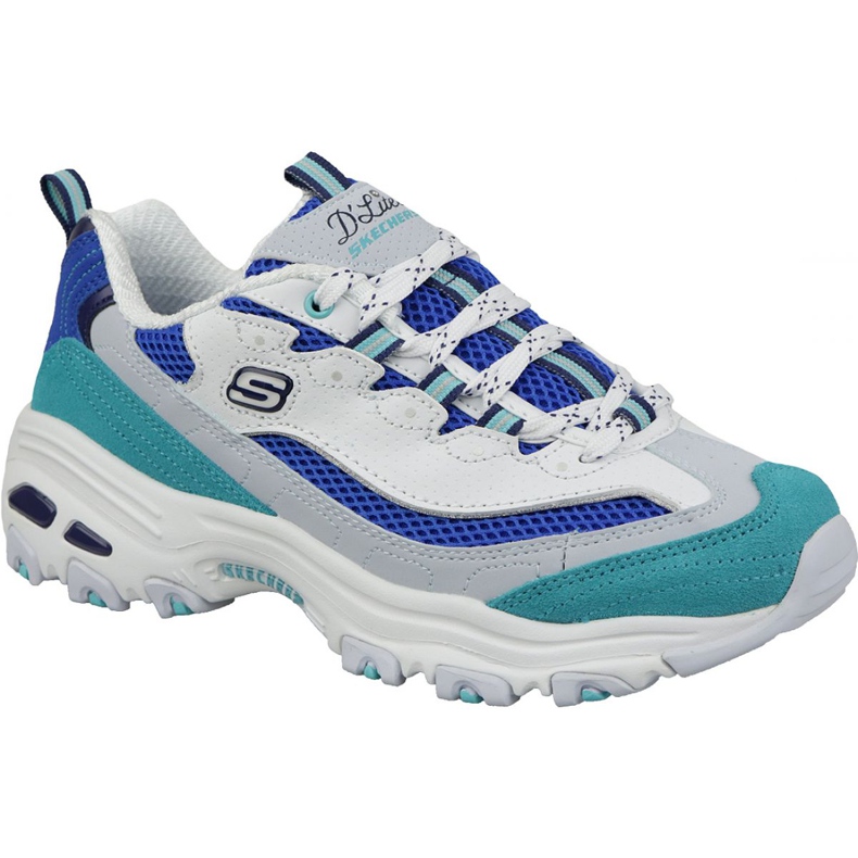 Skechers D'Lites Second Chance W 13146-WBL bianca blu multicolore