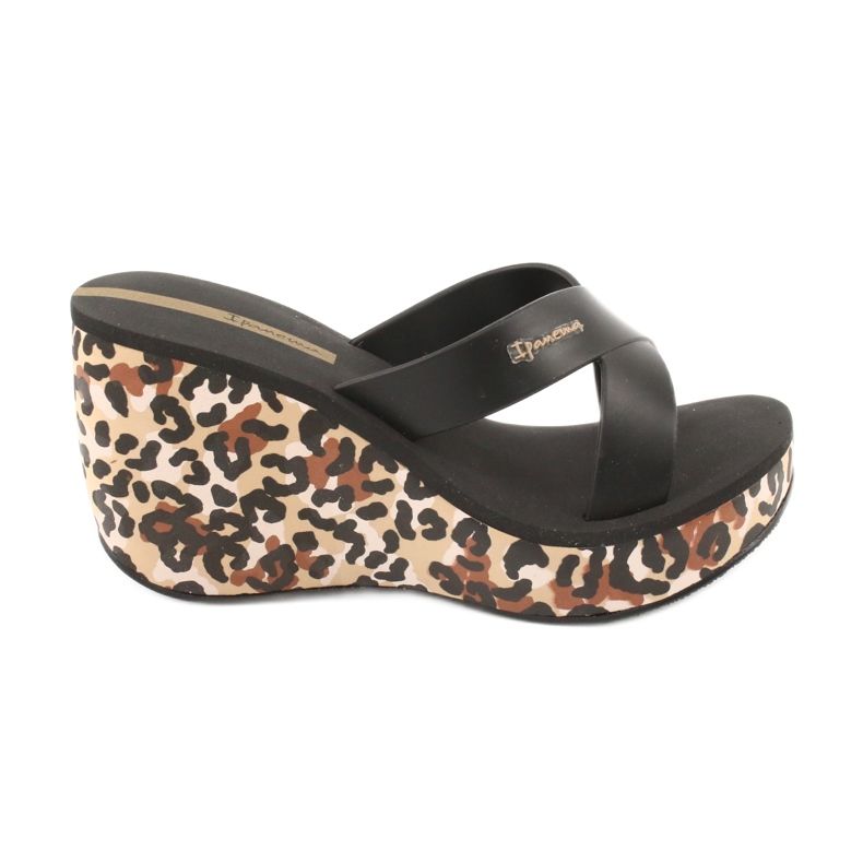 Ipanema 82856 ciabatte con zeppa da donna marrone nero