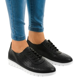 Sneakers nere traforate JH706-1 nero