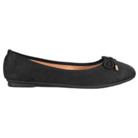 Clowse Ballerine in camoscio nero