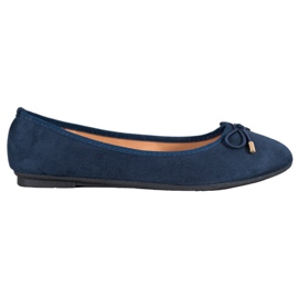 Clowse Ballerine in camoscio blu