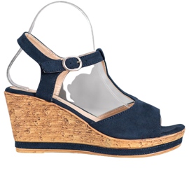 GOLL Zeppe in pelle scamosciata blu