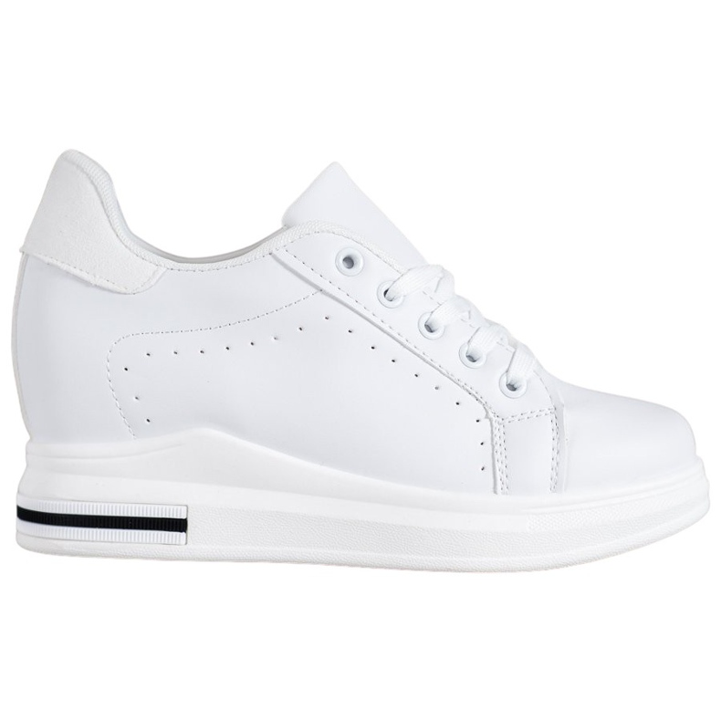 SHELOVET Scarpe sportive su una zeppa bianca
