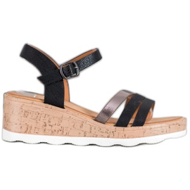 Weide Sandali con zeppa neri nero