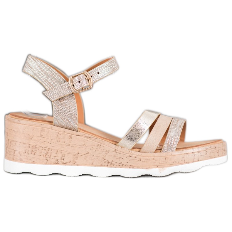 Weide Sandali con zeppa dorati d'oro