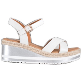 Weide Zeppe Bianche Con Ecopelle bianco