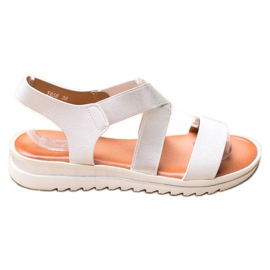 Weide Sandali Sulla Piattaforma bianco grigio