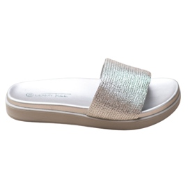 SHELOVET Pantofole classiche argento grigio