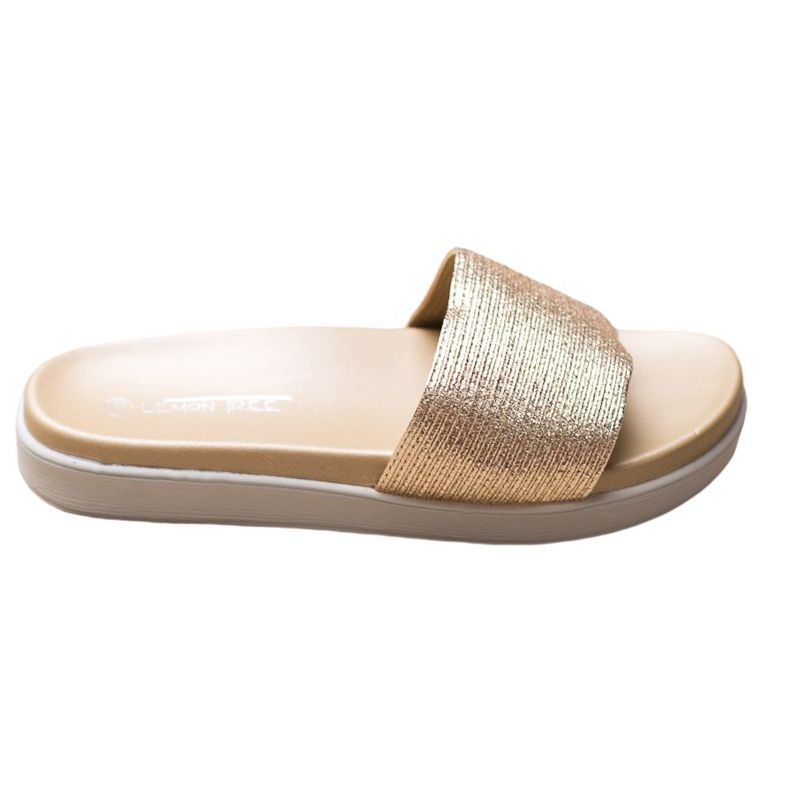SHELOVET Classiche pantofole dorate d'oro