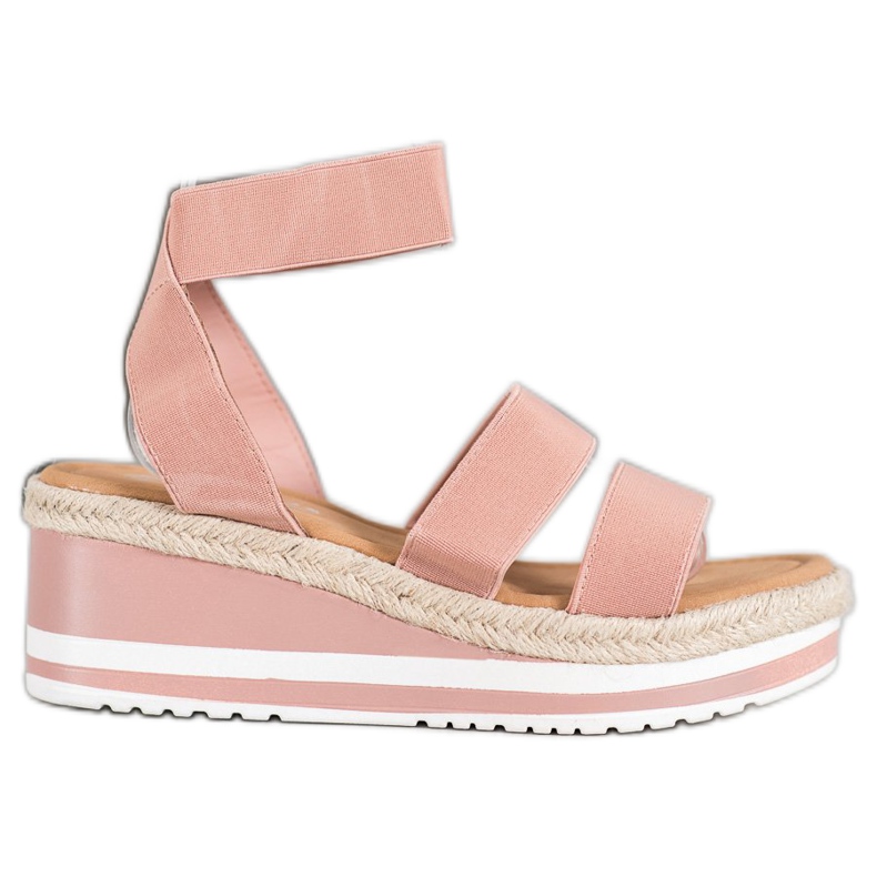 Weide Zeppe slip-on con elastico rosa