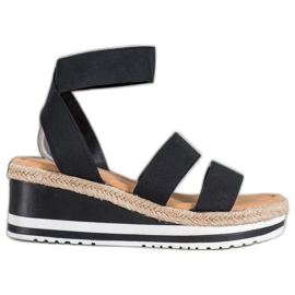 Weide Zeppe slip-on con elastico nero