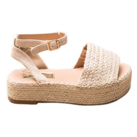 Weide Sandali con espadrillas sulla piattaforma marrone