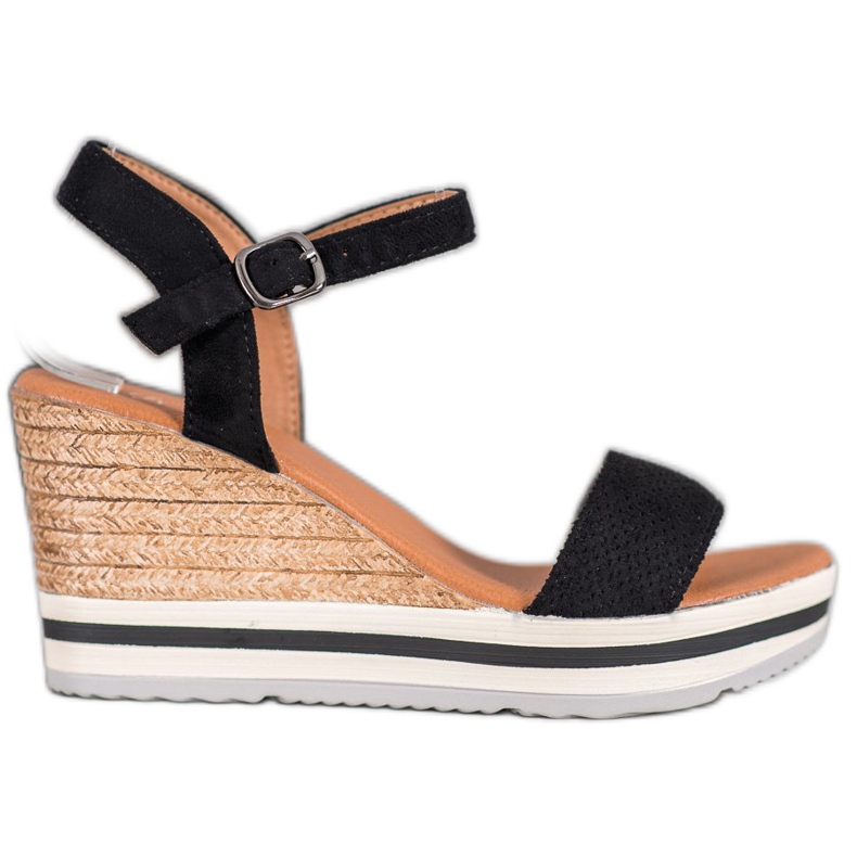 Weide Zeppe in pelle scamosciata alla moda nero