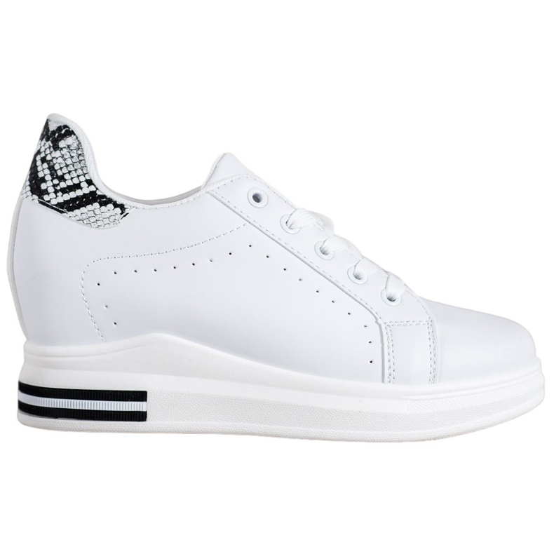 SHELOVET Scarpe sportive su una zeppa bianca