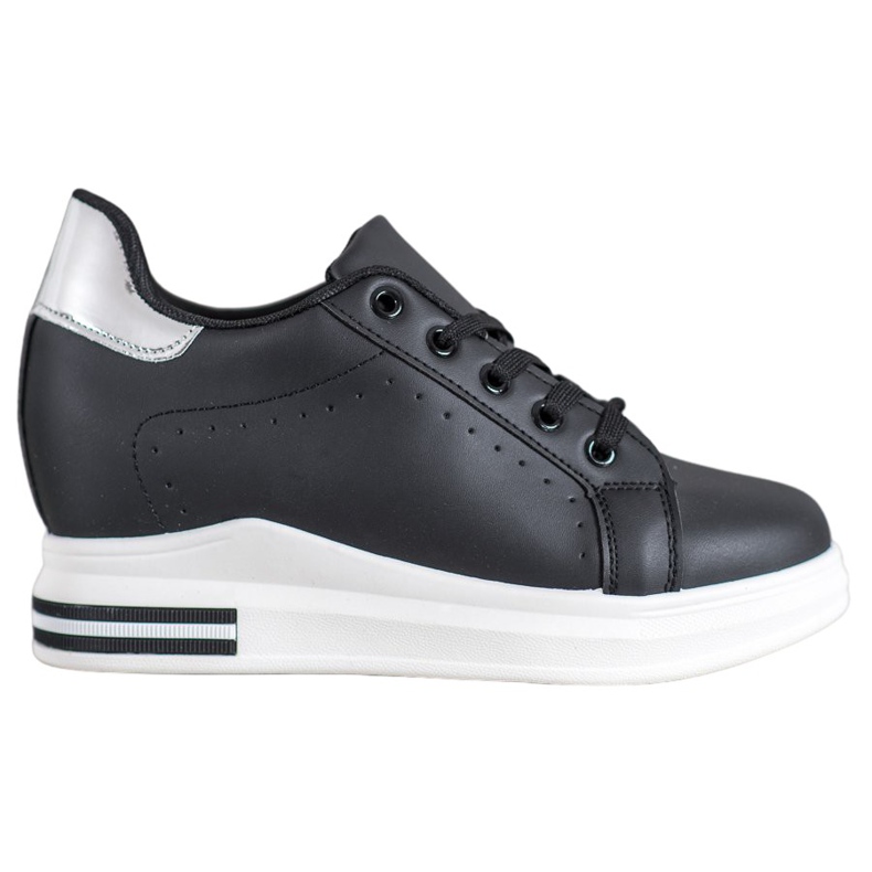 SHELOVET Scarpe sportive su una zeppa nero