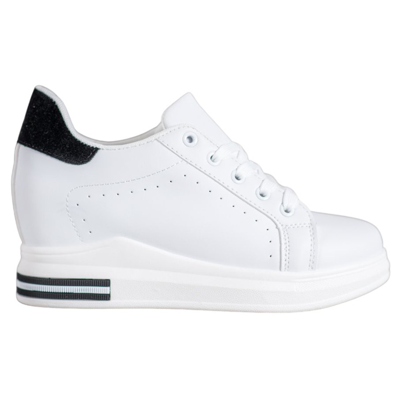 SHELOVET Scarpe sportive su una zeppa bianca