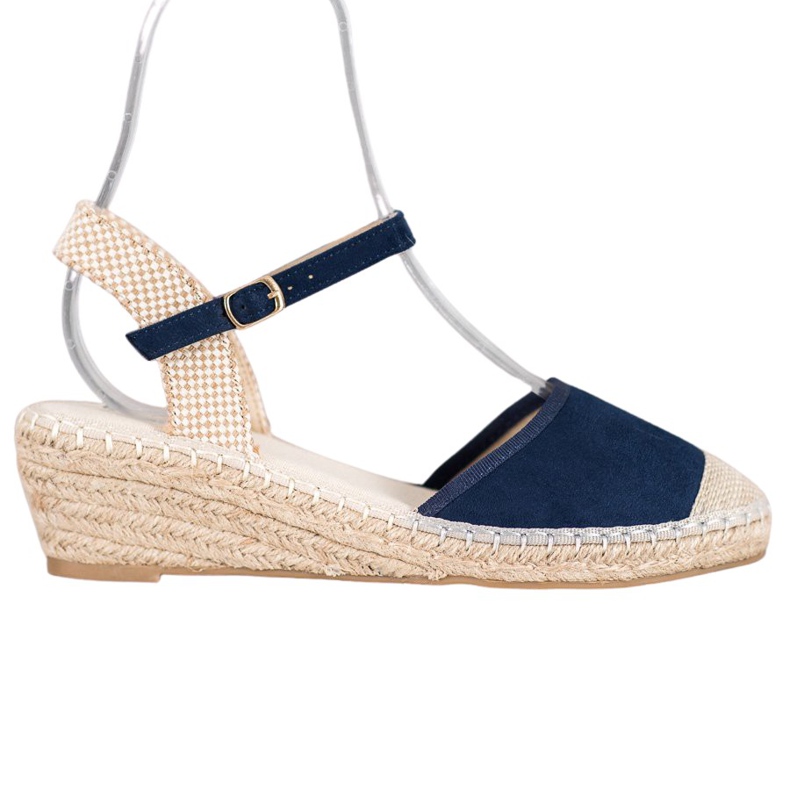 Best Shoes Espadrillas sandali blu navy