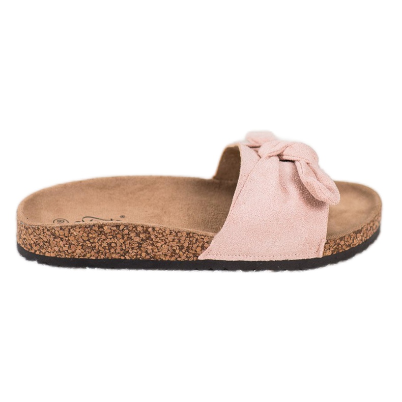 Evento Pantofole in pelle scamosciata sulla piattaforma rosa