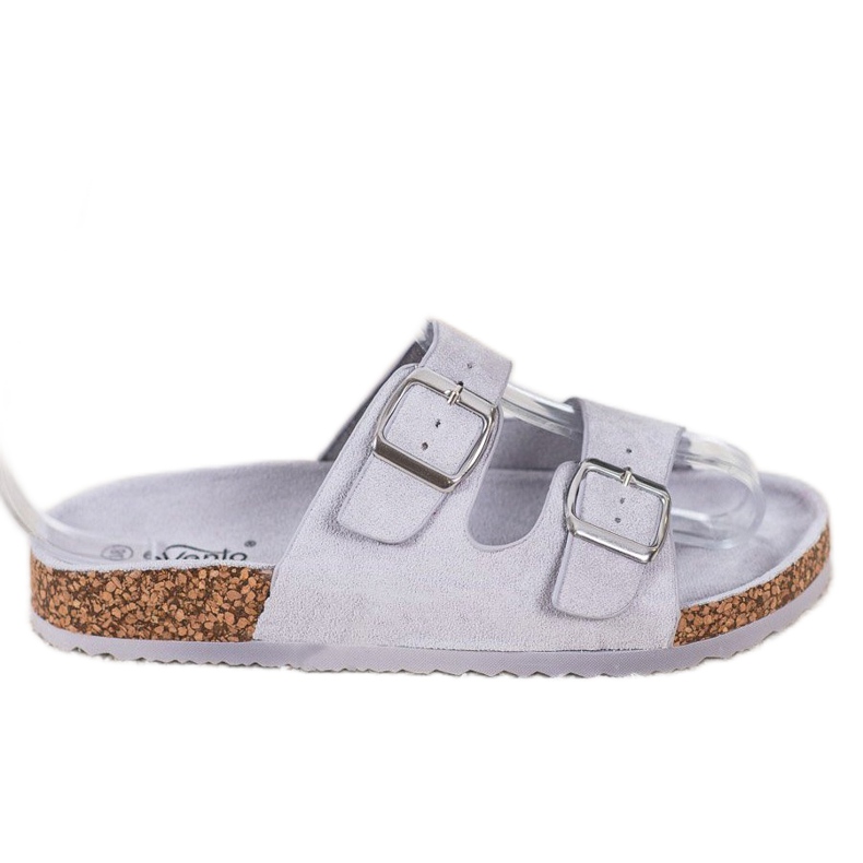 Evento Pantofole Casual Con Fibbia grigio