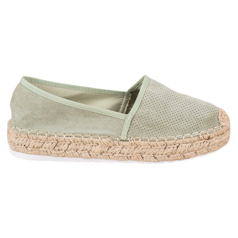 Seastar Espadrillas traforate con pelle scamosciata verde