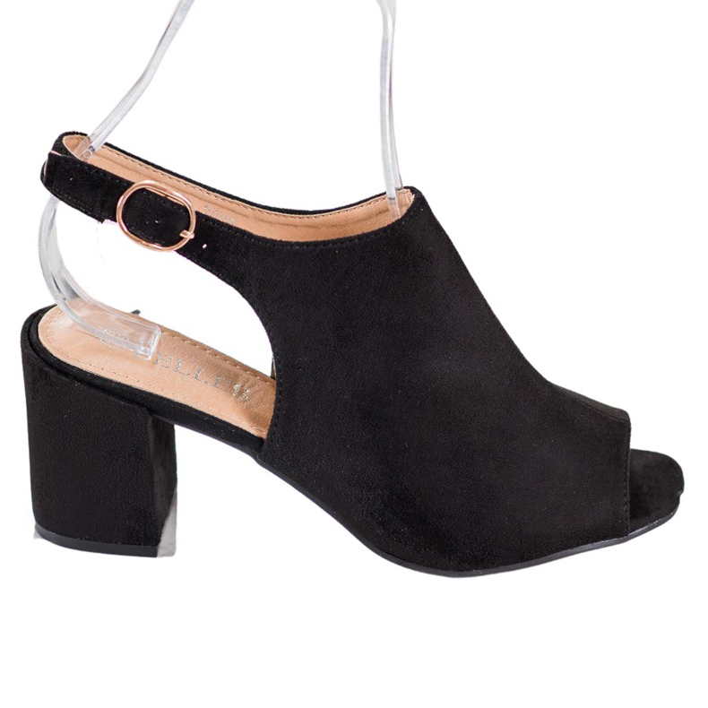 SHELOVET Sandali classici con tacco alto nero