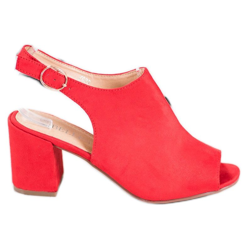 SHELOVET Sandali classici con tacco alto rosso