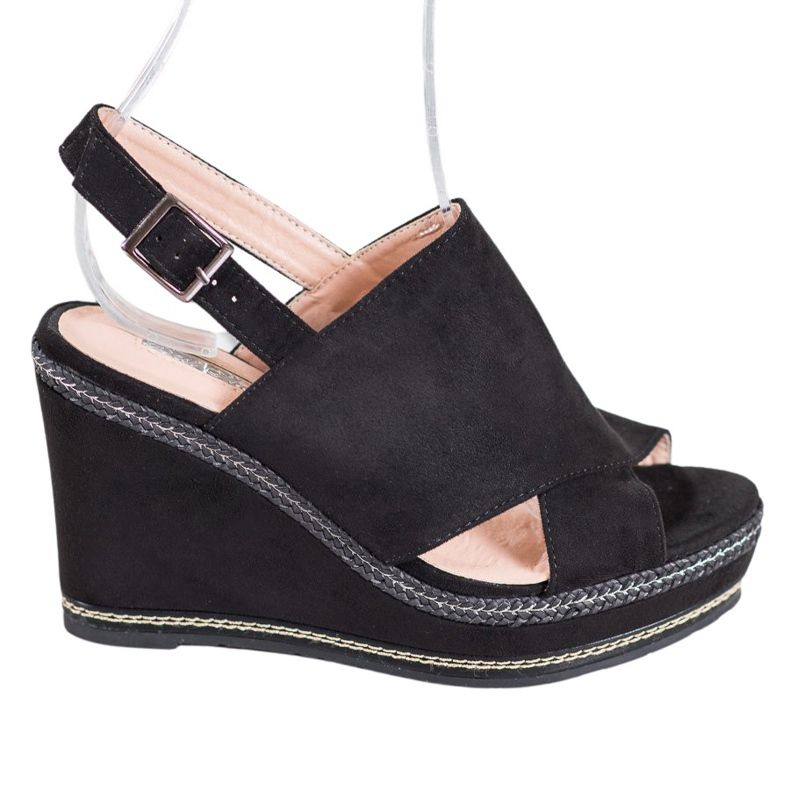 Best Shoes Sandali neri alla moda nero
