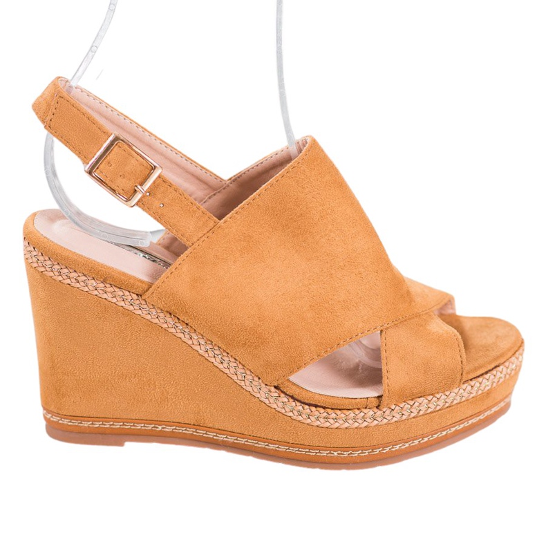 Best Shoes Sandali alla moda color cammello marrone