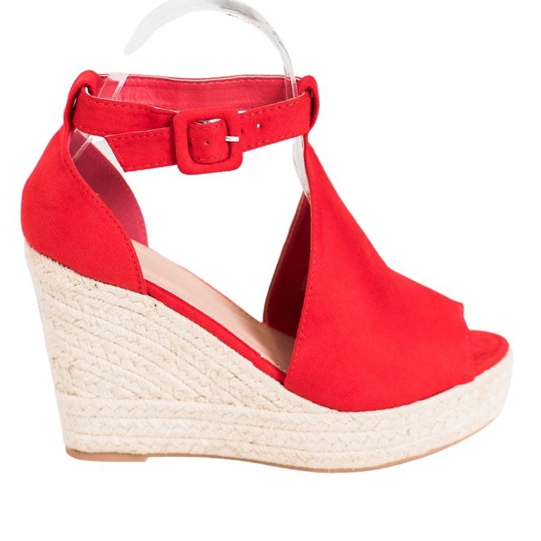 Queen Vivi Zeppe in camoscio costruite rosso