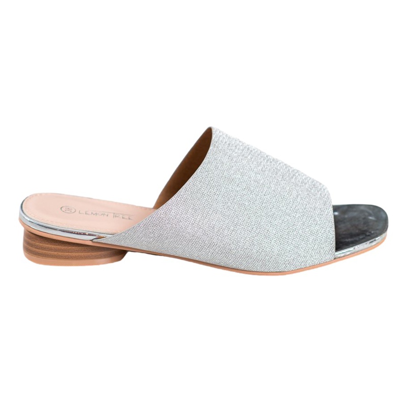 SHELOVET Pantofole Eleganti Con Glitter grigio