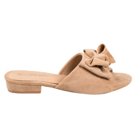 SHELOVET Infradito beige su tacco piatto