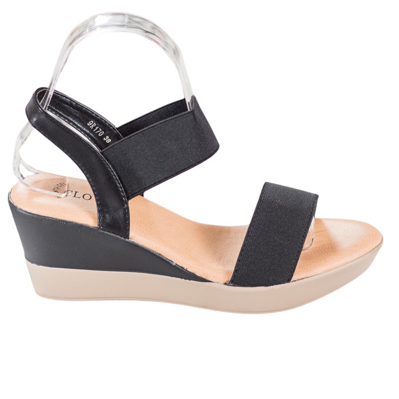 Clowse Sandali leggeri senza lacci nero