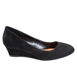 SHELOVET Décolleté nere con zeppa nero