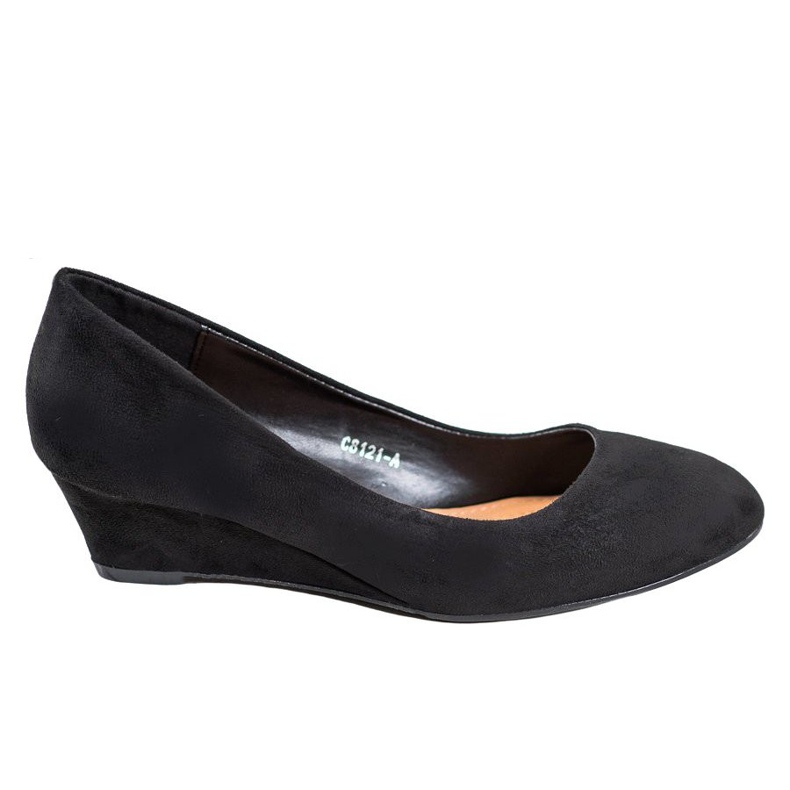 SHELOVET Décolleté nere con zeppa nero