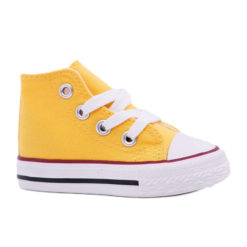 Sneaker per bambini alti classici giallo
