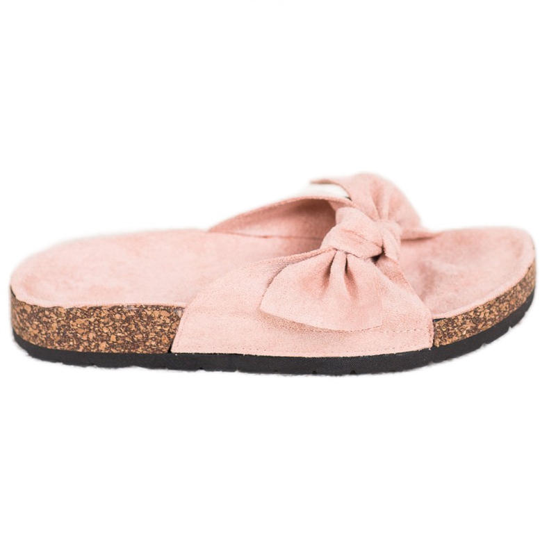 SHELOVET Pantofole in pelle scamosciata sulla piattaforma rosa
