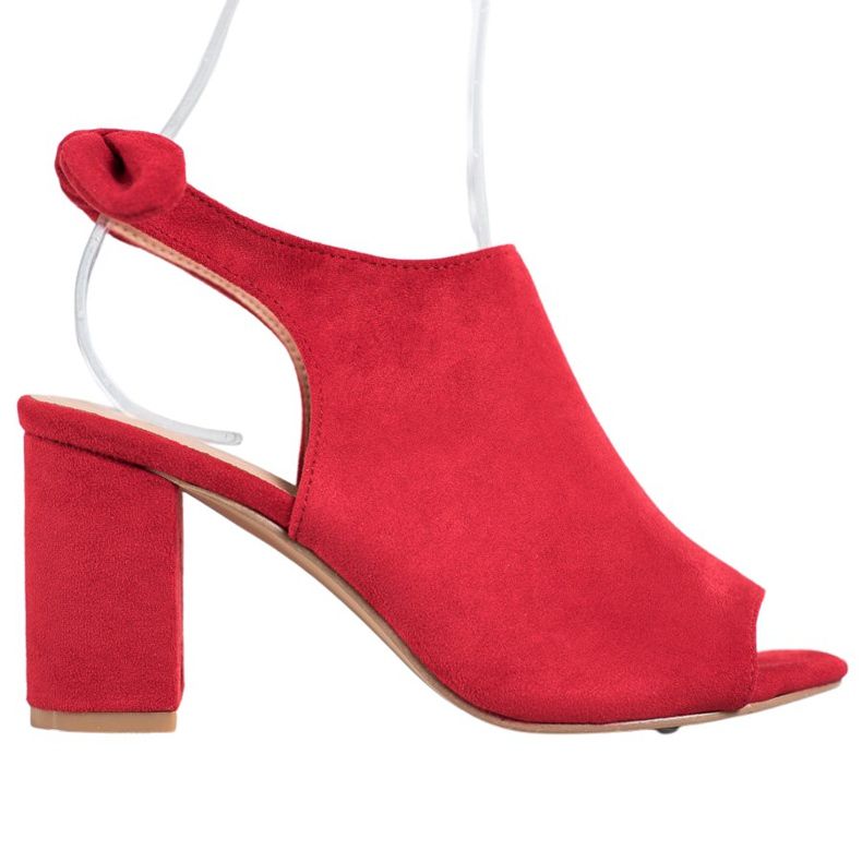 SHELOVET Sandali con tacco alto rosso