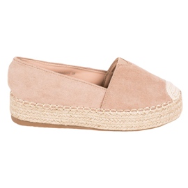 SHELOVET Espadrillas sulla piattaforma marrone
