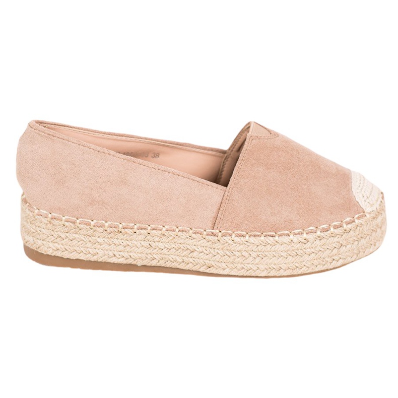 SHELOVET Espadrillas sulla piattaforma marrone