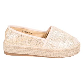 SHELOVET Espadrillas intrecciate sulla piattaforma giallo