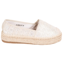 SHELOVET Espadrillas intrecciate sulla piattaforma grigio