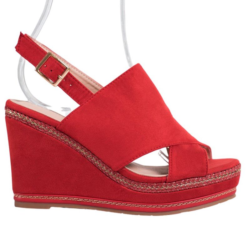Best Shoes Sandali rossi alla moda rosso