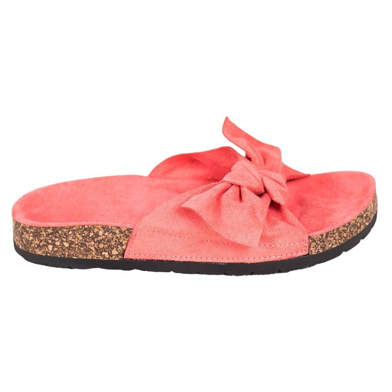SHELOVET Pantofole in pelle scamosciata sulla piattaforma rosa