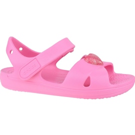 Sandalo Crocs Classic Cross-Strap K 206245-669 nero rosa