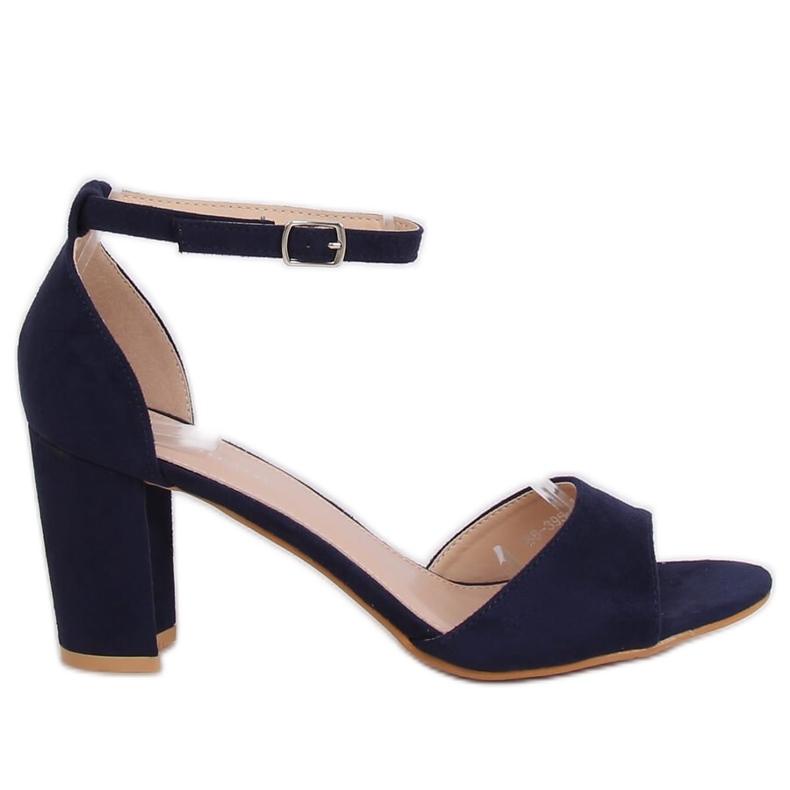 Sandali blu navy con tacco alto 88-395 Blu