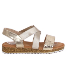 AM042 Sandali oro donna oro d'oro
